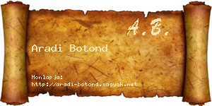Aradi Botond névjegykártya