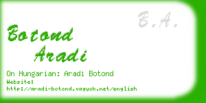 botond aradi business card